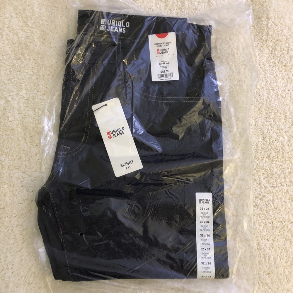 NWT Uniqlo Skinny Stretch Selvedge Jeans 32x34